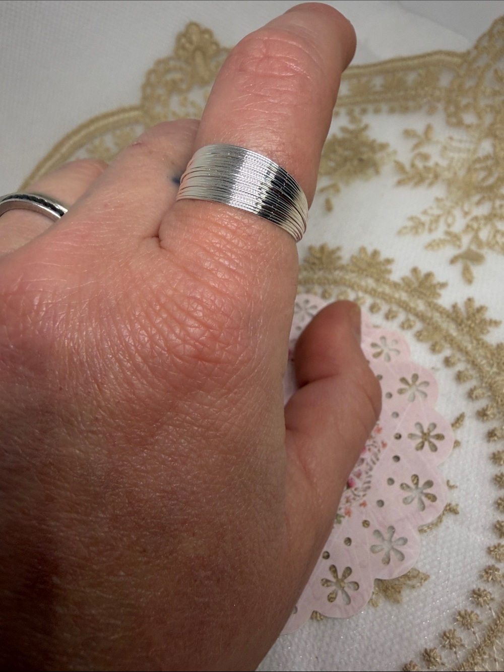 925 Sterling Silver Adjustable Stacked Wire Ring Clean Girl Bikercore Versatile